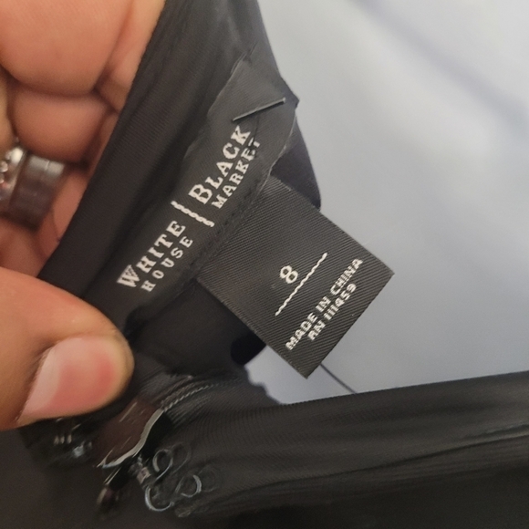 White House Black Market Mini Dress Black Fit & Flare Women's 8 - Picture 8 of 11